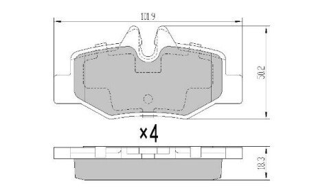 Гальмівні колодки (задні) FBP1383