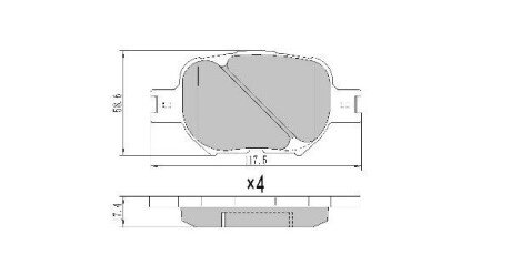 Гальмівні колодки (передні) FBP1544