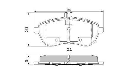 Гальмівні колодки (передні) FBP1571