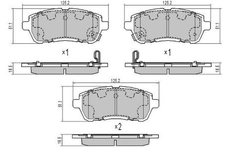 Тормозные колодки (передние) FBP1651