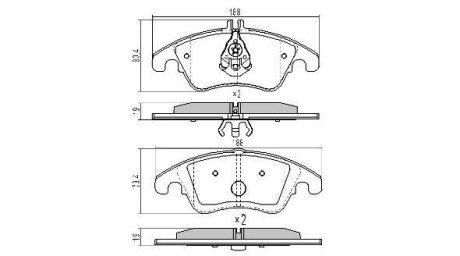 Гальмівні колодки (передні) FBP1652