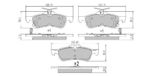 Тормозные колодки (задние) FBP1710