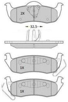 Гальмівні колодки (задні) FBP1808