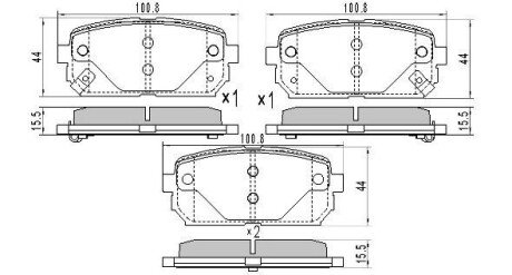 Тормозные колодки (задние) FREMAX FBP1814 (фото 1)