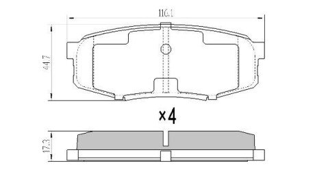 Тормозные колодки (задние) FBP1818