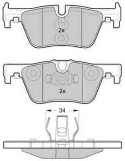 Тормозные колодки (задние) FBP1874