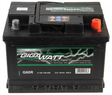 Акумуляторна батарея 60А GIGAWATT 0185756009