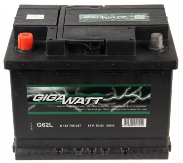 Акумуляторна батарея 60А GIGAWATT 0185756027