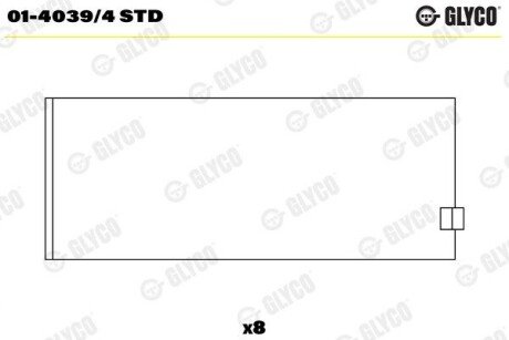 Вкладиш шатунний 01-4039/4 STD