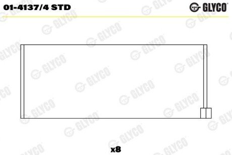 Вкладыш шатунный 01-4137/4 STD