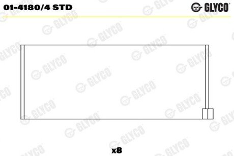 Вкладыш шатунный 01-4180/4 STD