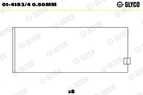 Вкладыш шатунный 01-4183/4 0.50MM