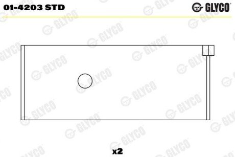 Вкладиш шатунний Glyco 01-4203 STD (фото 1)