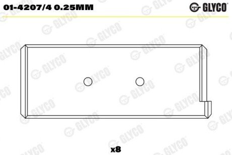 Подшипник шатуна 01-4207/4 0.25MM