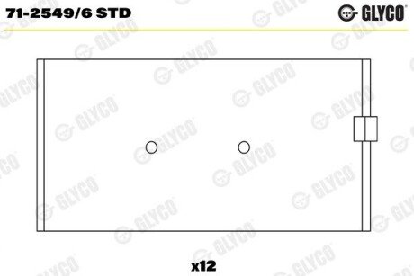 Комплект вкладишів двигуна 71-2549/6 STD