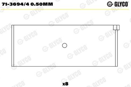 Підшипник шатуна (комплект) 71-3694/4 0.50MM