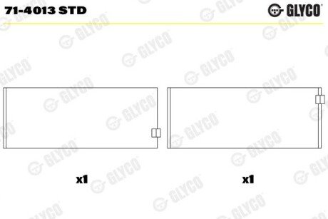 Вкладыш шатунный 71-4013 STD