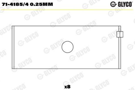 Подшипник шатуна (комплект) 71-4185/4 0.25MM