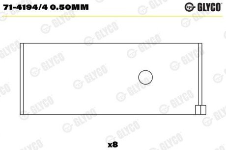 Вкладыш шатунный 71-4194/4 0.50MM