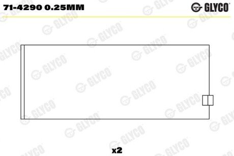 Вкладиші шатунні 71-4290 0.25MM