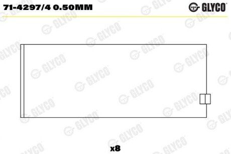 Підшипник шатуна 71-4297/4 0.50MM