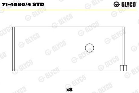 Вкладыш шатунный 71-4580/4 STD