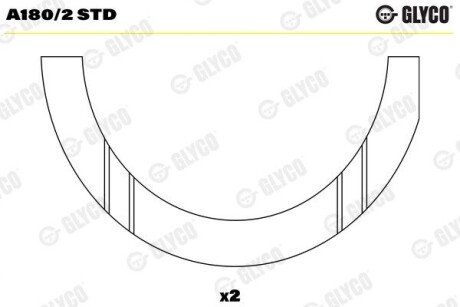 Шайбы разбега вала FORD STD 1,8D/TD ( пр-во GLYCO) A180/2 STD