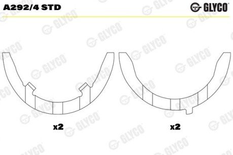 Опора коленвала A292/4 STD