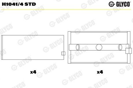 Вкладиш Glyco H10414STD