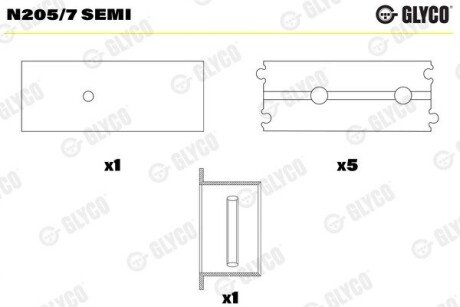 Втулки розподілвалу N2057SEMI