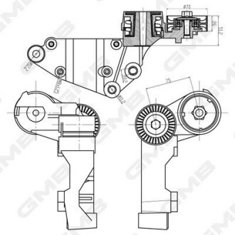 GMB FORD Ролик натяжной Focus 1.8TDCi/TDDi -04, Transit Connect 1.8Di/TDCi 02-. GAT32360