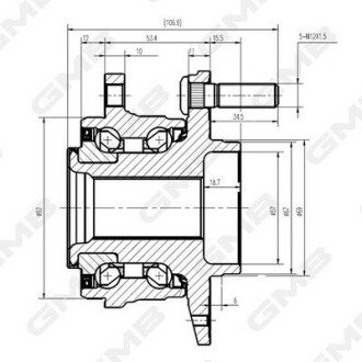 Підшипник маточини GH34870