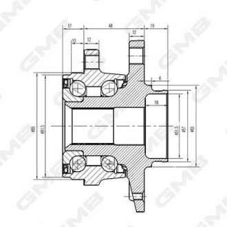 GMB VW Подшипник пер. ступицы AUDI, SKODA, SEAT, 12- GH35030M