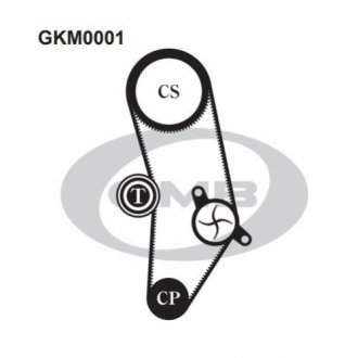 Комплект ременя ГРМ GMB GKM0001