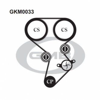 Комплект ременя ГРМ GKM0033