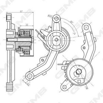 Ролик натяжний GMB GTB0650