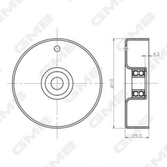 GMB DB Ролик натяж.  M111 W124/201/210 LT 97- GTC0400