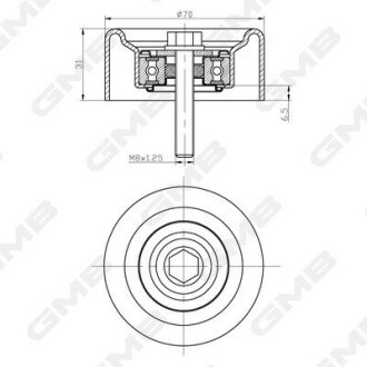 GMB OPEL Ролик натяжной INSIGNIA  A 2.0 GTC0890