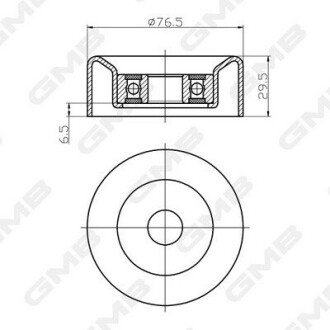 GMB FORD Ролик  Mondeo 1,8TDCi 08-, Focus 1,8TDCi 04-. GTC0920