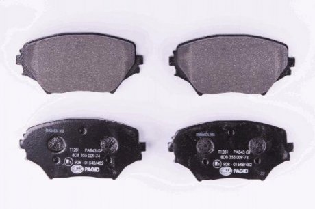 Дисковые тормозные колодки (передние) HELLA 8DB355009-741 (фото 1)