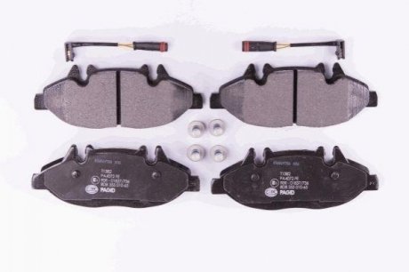 Дисковые тормозные колодки (передние) HELLA 8DB355010-651 (фото 1)