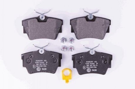 Дисковые тормозные колодки (задние) HELLA 8DB355010-761 (фото 1)
