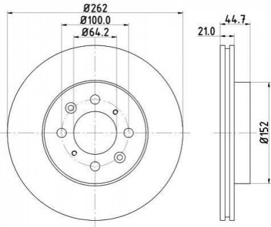 Тормозной диск (передний) 8DD355103-121
