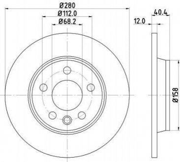 Тормозной диск (задний) 8DD355105-611