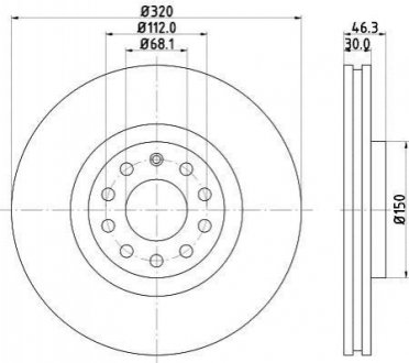 Тормозной диск (передний) 8DD355107-631
