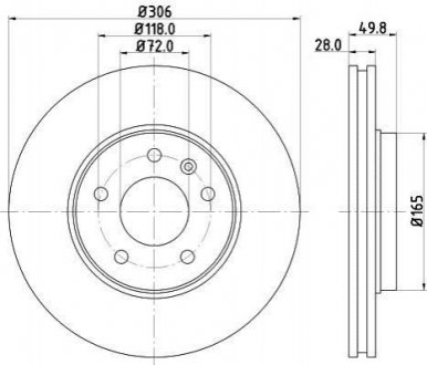 Тормозной диск (передний) 8DD355108-951