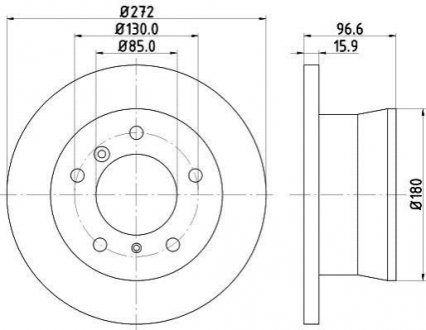 Тормозной диск (задний) 8DD355111-901