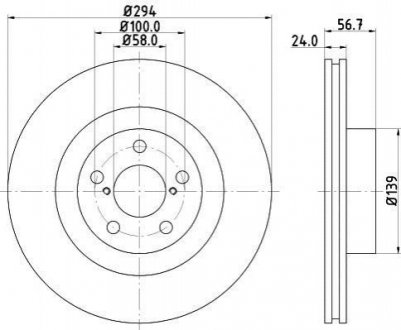 Тормозной диск (передний) HELLA 8DD355112-051 (фото 1)