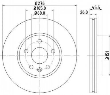 Тормозной диск (передний) 8DD355116-351
