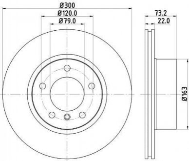 Тормозной диск пер. F20/F21/F30/F36 13- (PRO) 8DD355118-041